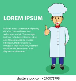 cartoon illustration chef
