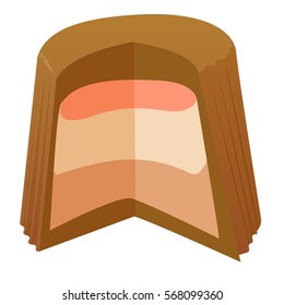Cartoon illustration of chocolate candy vector icon for web