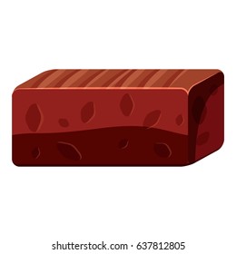 Cartoon illustration of chocolate candy vector icon for web