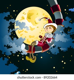 Cartoon illustration for Christmas