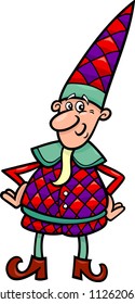 cartoon illustration of christmas elf or gnome