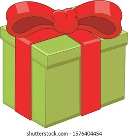 Cartoon illustration of christmas gifts isolated on white background