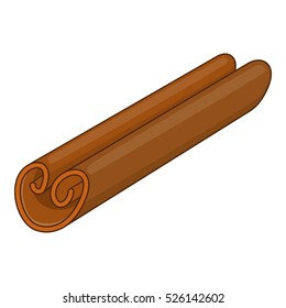 Cartoon illustration of cinnamon vector icon for web