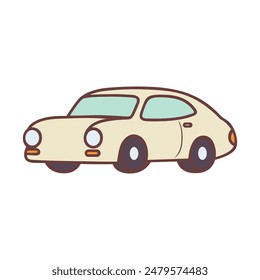 Cartoon Illustration of a classic Car