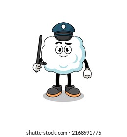 Cartoon Illustration of cloud police , character design