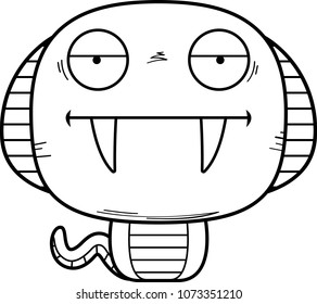 A cartoon illustration of a cobra looking bored.