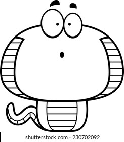 A cartoon illustration of a cobra looking surprised.