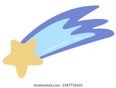 Icono de cometa aislado en fondo blanco para tu diseño de aplicaciones web y móviles, lindo cometa vectorial. Icono de cometa. Disparando a Star Vector. Vector de icono de estrella de tiro colorido