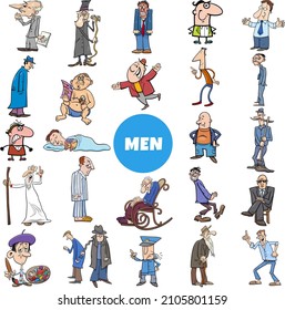 Cartoon-Illustration von Comic-Männchen-Figuren große Sammlung