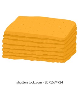 Cartoon-Illustration mit Cookie-Cracker. Vektorgrafik, handgezeichnet. Einzelnahrung, isolierte Kunst.