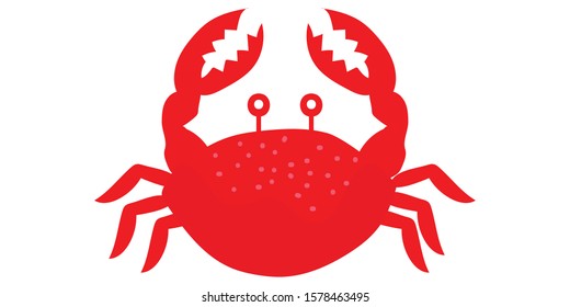 cartoon illustration crab in the sea isolated on white background