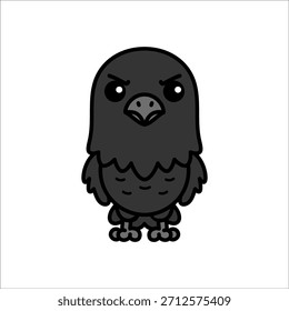 Cartoon Illustration einer Krähe