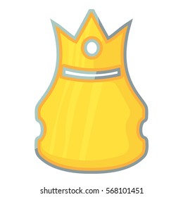 Cartoon illustration of crown tag vector icon for web