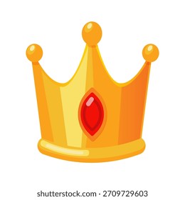 Cartoon illustration of crown vector icon