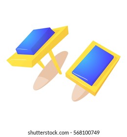 Cartoon illustration of cufflinks vector icon for web