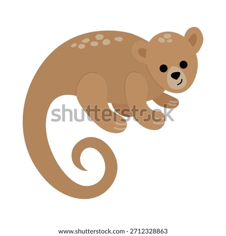 Cartoon Illustration of a Cuscus. White background, isolate	
