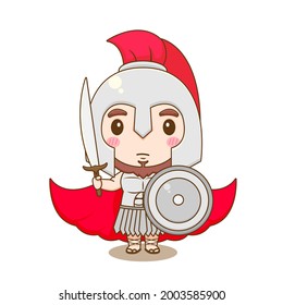 cartoon illustration of cute achilles character