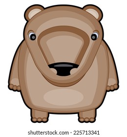 cartoon illustration of cute baby bear
