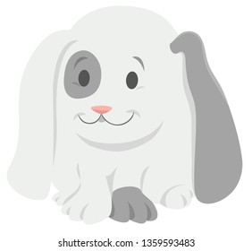 Cartoon Illustration of Cute Baby Rabbit or Bunny Animal Character