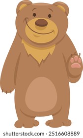 Ilustración de dibujos animados del personaje animal del oso lindo