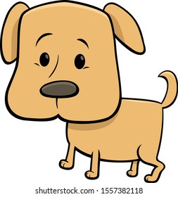 Cartoon Illustration of Cute Puppy Dog Comic Animal Character