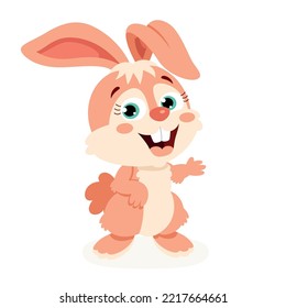 Cartoon Illustration Of Cute Rabbit