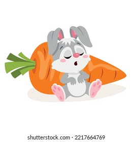 Cartoon Illustration Of Cute Rabbit