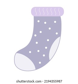Cartoon Illustration of Cute Sock