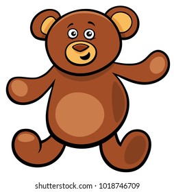Cartoon Illustration of Cute Teddy Bear Toy Character