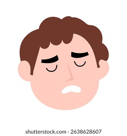 Cartoon illustration design. head face people