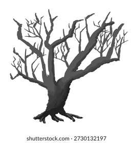 Diseño de ilustración de dibujos animados de un árbol sin hojas