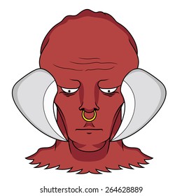 Cartoon illustration of devil