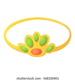 Cartoon illustration of diadem vector icon for web
