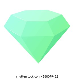 Cartoon illustration of diamond vector icon for web