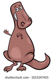 Cartoon Illustration of Dinosaur Prehistoric Reptile Animal Character