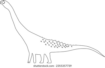 Cartoon Illustration of Diplodocus Dinosaur Prehistoric Reptile Species for Coloring Book or Page