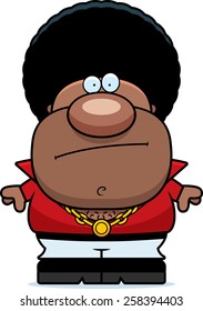 A cartoon illustration of a disco man looking bored.