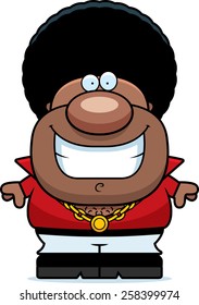 A cartoon illustration of a disco man smiling.