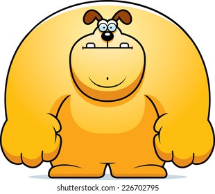 A cartoon illustration of a dog standing.