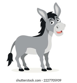 Cartoon Illustration Of A Donkey