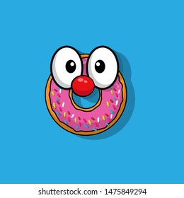 Cartoon Illustration of a donuts .Cute donuts in comic style. vector illustration. illustration for children