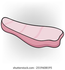 Ilustración de dibujos animados Doodle Imagen objeto icono, carne roja fresca