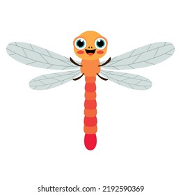 Cartoon Illustration Of A Dragonfly