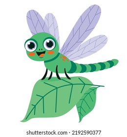 Cartoon Illustration Of A Dragonfly