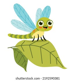 Cartoon Illustration Of A Dragonfly