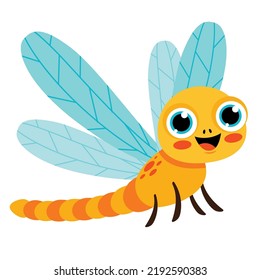 Cartoon Illustration Of A Dragonfly