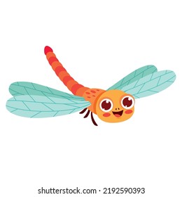 Cartoon Illustration Of A Dragonfly