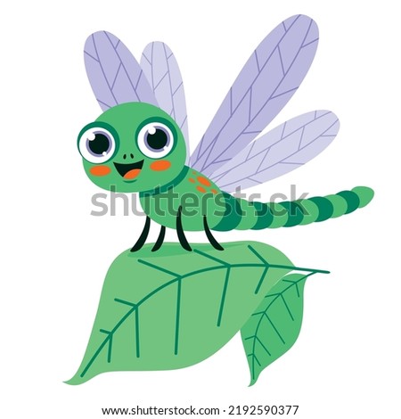 Cartoon Illustration Of A Dragonfly