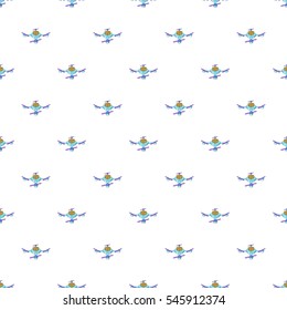 Cartoon illustration of drone vector pattern for web