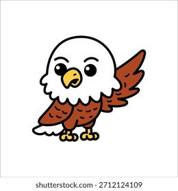 Ilustración de dibujos animados de un ala de levantamiento de águila